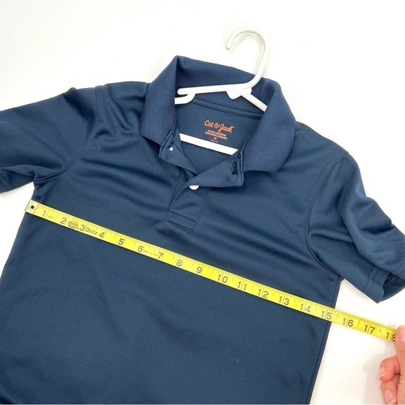 CAT & JACK Navy Blue Gender Neutral Short Sleeve Uniform Top Size M - Picture 8 of 9